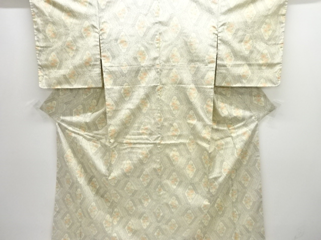 JAPANESE KIMONO / ANTIQUE KIMONO / SILK / TOKAMACHI TSUMUGI / WOVEN RHOMBUS